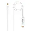 Cable Mini DisplayPort Nanocable 10.15.4002/ Mini DisplayPort Macho - HDMI Macho/ 2m/ Blanco Cable Mini DisplayPort Nanocable 10.15.4002/ Mini DisplayPort Macho - HDMI Macho/ 2m/ Blanco