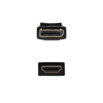Cable DisplayPort Nanocable 10.15.4302/ DisplayPort Macho - HDMI Macho/ 2m/ Negro Cable DisplayPort Nanocable 10.15.4302/ DisplayPort Macho - HDMI Macho/ 2m/ Negro