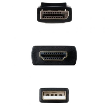 Cable Conversor Nanocable 10.15.4352/ HDMI Macho - DisplayPort Macho/ 1.8m/ Negro Cable Conversor Nanocable 10.15.4352/ HDMI Macho - DisplayPort Macho/ 1.8m/ Negro
