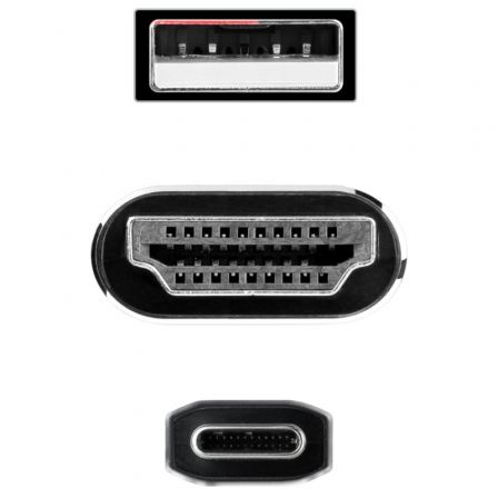 Cable HDMI Nanocable 10.15.4354/ HDMI Macho - USB Macho/ USB Tipo-C Macho/ 1.8m/ Negro Cable HDMI Nanocable 10.15.4354/ HDMI Macho - USB Macho/ USB Tipo-C Macho/ 1.8m/ Negro