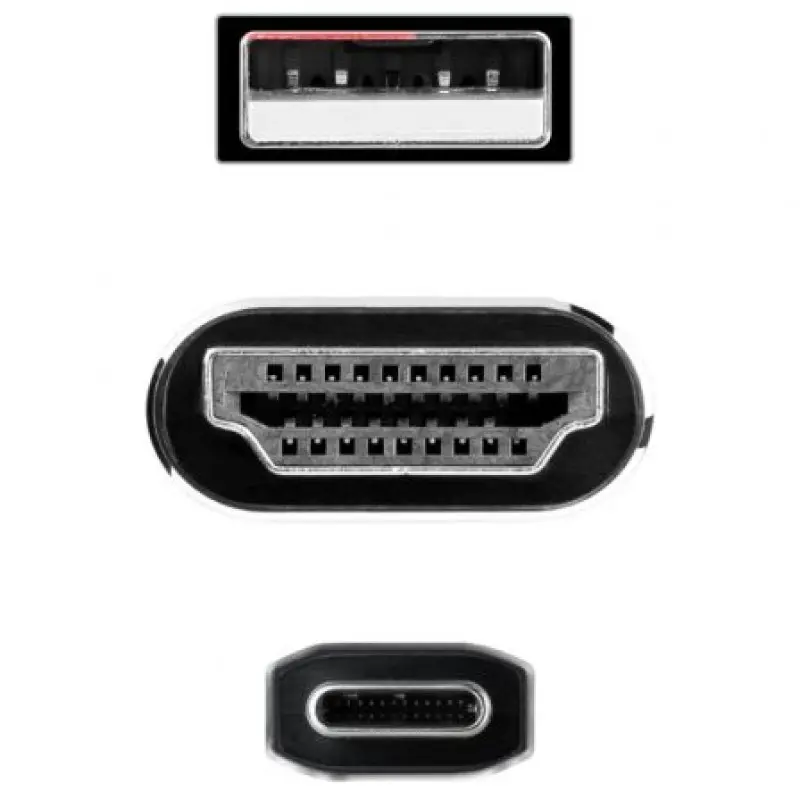 Cable HDMI Nanocable 10.15.4354/ HDMI Macho - USB Macho/ USB Tipo-C Macho/ 1.8m/ Negro Cable HDMI Nanocable 10.15.4354/ HDMI Macho - USB Macho/ USB Tipo-C Macho/ 1.8m/ Negro