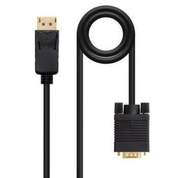 Cable Conversor Nanocable 10.15.4401/ DisplayPort Macho - VGA Macho/ 1m/ Negro Cable Conversor Nanocable 10.15.4401/ DisplayPort Macho - VGA Macho/ 1m/ Negro