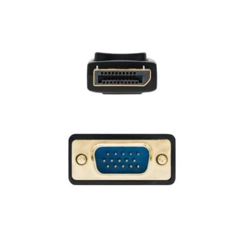 Cable Conversor Nanocable 10.15.4401/ DisplayPort Macho - VGA Macho/ 1m/ Negro Cable Conversor Nanocable 10.15.4401/ DisplayPort Macho - VGA Macho/ 1m/ Negro
