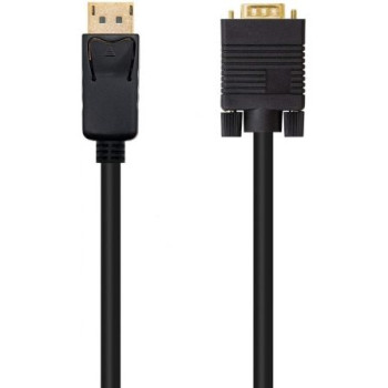 Cable Conversor Nanocable 10.15.4402/ DisplayPort Macho - VGA Macho/ 2m/ Negro Cable Conversor Nanocable 10.15.4402/ DisplayPort Macho - VGA Macho/ 2m/ Negro
