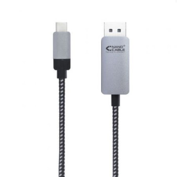 Cable Conversor Nanocable 10.15.5002/ USB Tipo-C Macho - Displayport Macho/ 1.8m/ Negro Cable Conversor Nanocable 10.15.5002/ USB Tipo-C Macho - Displayport Macho/ 1.8m/ Negro