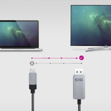Cable Conversor Nanocable 10.15.5002/ USB Tipo-C Macho - Displayport Macho/ 1.8m/ Negro Cable Conversor Nanocable 10.15.5002/ USB Tipo-C Macho - Displayport Macho/ 1.8m/ Negro