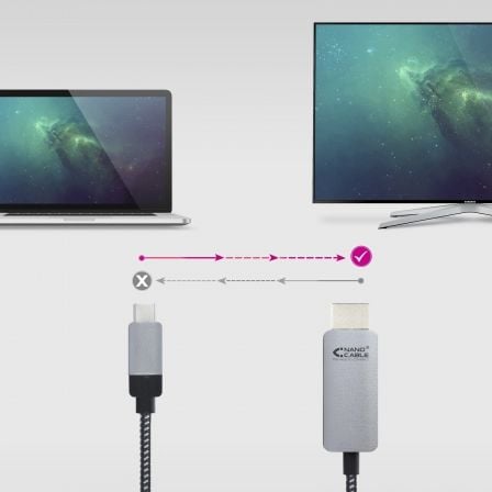 Cable Conversor Nanocable 10.15.5102/ USB Tipo-C Macho - HDMI Macho/ 1.8m/ Negro Cable Conversor Nanocable 10.15.5102/ USB Tipo-C Macho - HDMI Macho/ 1.8m/ Negro