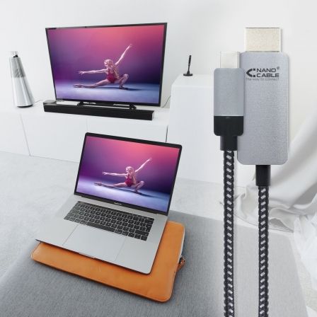 Cable Conversor Nanocable 10.15.5102/ USB Tipo-C Macho - HDMI Macho/ 1.8m/ Negro Cable Conversor Nanocable 10.15.5102/ USB Tipo-C Macho - HDMI Macho/ 1.8m/ Negro
