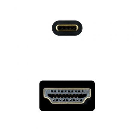 Cable Conversor Nanocable 10.15.5132/ USB Tipo-C Macho - HDMI Macho/ 1.8m/ Negro Cable Conversor Nanocable 10.15.5132/ USB Tipo-C Macho - HDMI Macho/ 1.8m/ Negro