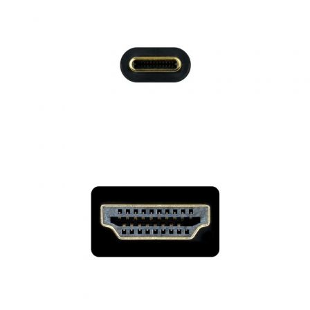 Cable Conversor Nanocable 10.15.5133/ USB Tipo-C Macho - HDMI Macho/ 3m/ Negro Cable Conversor Nanocable 10.15.5133/ USB Tipo-C Macho - HDMI Macho/ 3m/ Negro