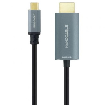 Cable Conversor Nanocable 10.15.5162/ USB Tipo-C Macho - HDMI Macho/ 1.8m/ Negro Cable Conversor Nanocable 10.15.5162/ USB Tipo-C Macho - HDMI Macho/ 1.8m/ Negro
