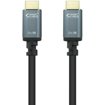 Cable HDMI 2.1 IRIS 8K Nanocable 10.15.8010/ HDMI Macho - HDMI Macho/ 10m/ Negro Cable HDMI 2.1 IRIS 8K Nanocable 10.15.8010/ HDMI Macho - HDMI Macho/ 10m/ Negro