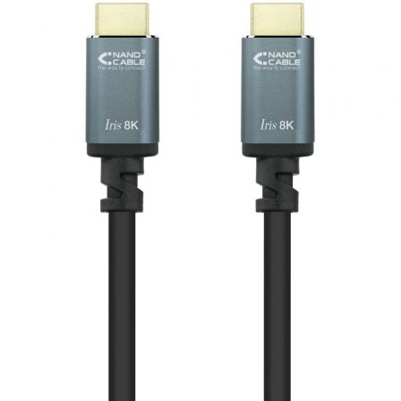 Cable HDMI 2.1 IRIS 8K Nanocable 10.15.8010/ HDMI Macho - HDMI Macho/ 10m/ Negro Cable HDMI 2.1 IRIS 8K Nanocable 10.15.8010/ HDMI Macho - HDMI Macho/ 10m/ Negro