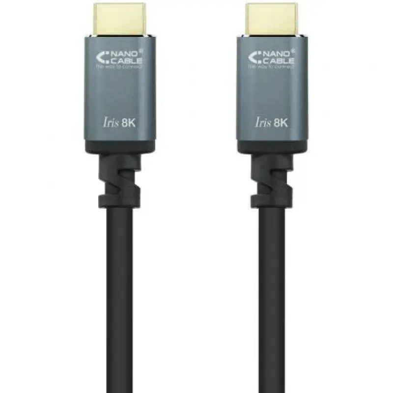 Cable HDMI 2.1 IRIS 8K Nanocable 10.15.8010/ HDMI Macho - HDMI Macho/ 10m/ Negro Cable HDMI 2.1 IRIS 8K Nanocable 10.15.8010/ HDMI Macho - HDMI Macho/ 10m/ Negro