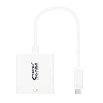 Conversor Nanocable 10.16.4103/ USB Tipo-C Macho - DVI-D (24+1) Hembra/ 15cm/ Blanco Conversor Nanocable 10.16.4103/ USB Tipo-C Macho - DVI-D (24+1) Hembra/ 15cm/ Blanco