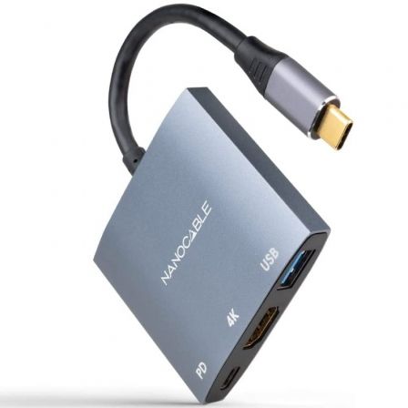 Conversor Nanocable 10.16.4306 USB Tipo-C/ HDMI 4K Hembra - USB Hembra - USB Tipo-C PD/ 15cm/ Gris Conversor Nanocable 10.16.4306 USB Tipo-C/ HDMI 4K Hembra - USB Hembra - USB Tipo-C PD/ 15cm/ Gris