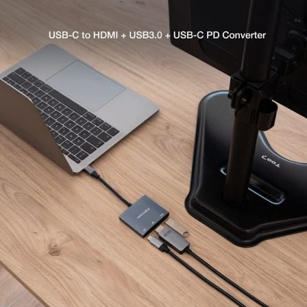 Conversor Nanocable 10.16.4306 USB Tipo-C/ HDMI 4K Hembra - USB Hembra - USB Tipo-C PD/ 15cm/ Gris Conversor Nanocable 10.16.4306 USB Tipo-C/ HDMI 4K Hembra - USB Hembra - USB Tipo-C PD/ 15cm/ Gris