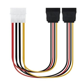 Cable Duplicador de Alimentación Nanocable 10.19.0101-OEM/ Molex Macho - 2x SATA Hembra/ 20cm Cable Duplicador de Alimentación Nanocable 10.19.0101-OEM/ Molex Macho - 2x SATA Hembra/ 20cm