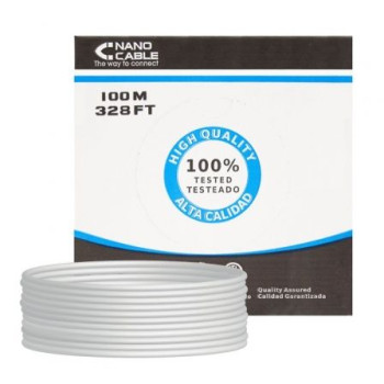 Bobina de Cable RJ45 UTP Nanocable 10.20.0302-FLEX Cat.5e/ 100m/ Gris Bobina de Cable RJ45 UTP Nanocable 10.20.0302-FLEX Cat.5e/ 100m/ Gris