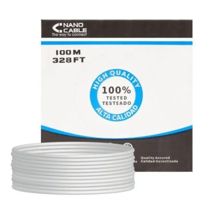 Bobina de Cable RJ45 FTP Nanocable 10.20.0902 Cat.6/ 100m/ Gris Bobina de Cable RJ45 FTP Nanocable 10.20.0902 Cat.6/ 100m/ Gris