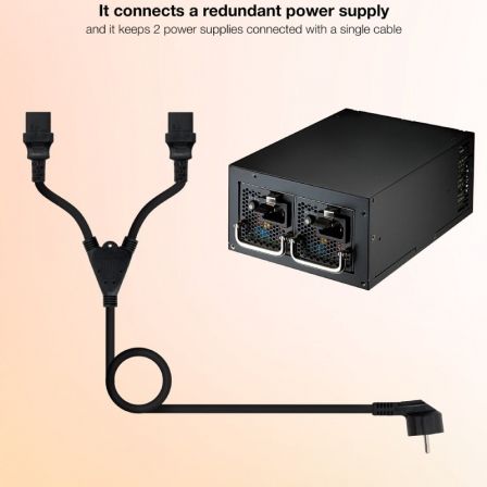 Cable Alimentación Nanocable 10.22.0100/ Schuko Macho - 2 x C13 Hembra/ 1.8m/ Negro Cable Alimentación Nanocable 10.22.0100/ Schuko Macho - 2 x C13 Hembra/ 1.8m/ Negro