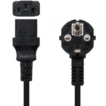 Cable Alimentación CPU Nanocable 10.22.0102-L2/ CEE7 Macho - C13 Hembra/ 2m/ Negro Cable Alimentación CPU Nanocable 10.22.0102-L2/ CEE7 Macho - C13 Hembra/ 2m/ Negro