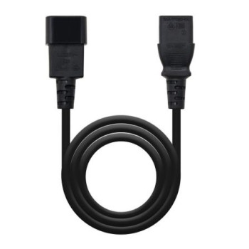 Cable Alargador de Alimentación Nanocable 10.22.0203/ IEC C13 Hembra - IEC C14 Macho/ 3m/ Negro Cable Alargador de Alimentación Nanocable 10.22.0203/ IEC C13 Hembra - IEC C14 Macho/ 3m/ Negro