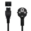 Cable Alimentación Trébol Nanocable 10.22.0302/ Schuko Macho - C5 Hembra/ 1.5m/ Negro Cable Alimentación Trébol Nanocable 10.22.0302/ Schuko Macho - C5 Hembra/ 1.5m/ Negro