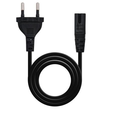Cable Alimentación Forma 8 Nanocable 10.22.0402/ CEE7/16 Macho - C7 Hembra/ 1.5m/ Negro Cable Alimentación Forma 8 Nanocable 10.22.0402/ CEE7/16 Macho - C7 Hembra/ 1.5m/ Negro