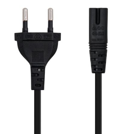 Cable Alimentación Forma 8 Nanocable 10.22.0402/ CEE7/16 Macho - C7 Hembra/ 1.5m/ Negro Cable Alimentación Forma 8 Nanocable 10.22.0402/ CEE7/16 Macho - C7 Hembra/ 1.5m/ Negro