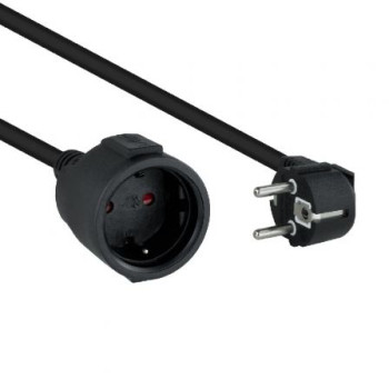 Cable Alargador de Corriente Nanocable 10.22.0603-BK/ Schuko Hembra - Schuko Macho/ 3m/ Negro Cable Alargador de Corriente Nanocable 10.22.0603-BK/ Schuko Hembra - Schuko Macho/ 3m/ Negro