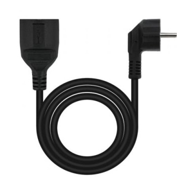 Cable Alargador de Corriente Nanocable 10.22.0603-BK/ Schuko Hembra - Schuko Macho/ 3m/ Negro Cable Alargador de Corriente Nanocable 10.22.0603-BK/ Schuko Hembra - Schuko Macho/ 3m/ Negro