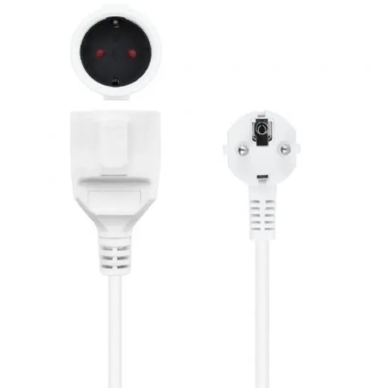 Cable Alargador de Corriente Nanocable 10.22.0605-W/ Schuko Hembra - Schuko Macho/ 5m/ Blanco Cable Alargador de Corriente Nanocable 10.22.0605-W/ Schuko Hembra - Schuko Macho/ 5m/ Blanco