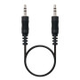 Cable Estéreo Nanocable 10.24.0100/ Jack 3.5 Macho - Jack 3.5 Macho/ 30cm/ Negro