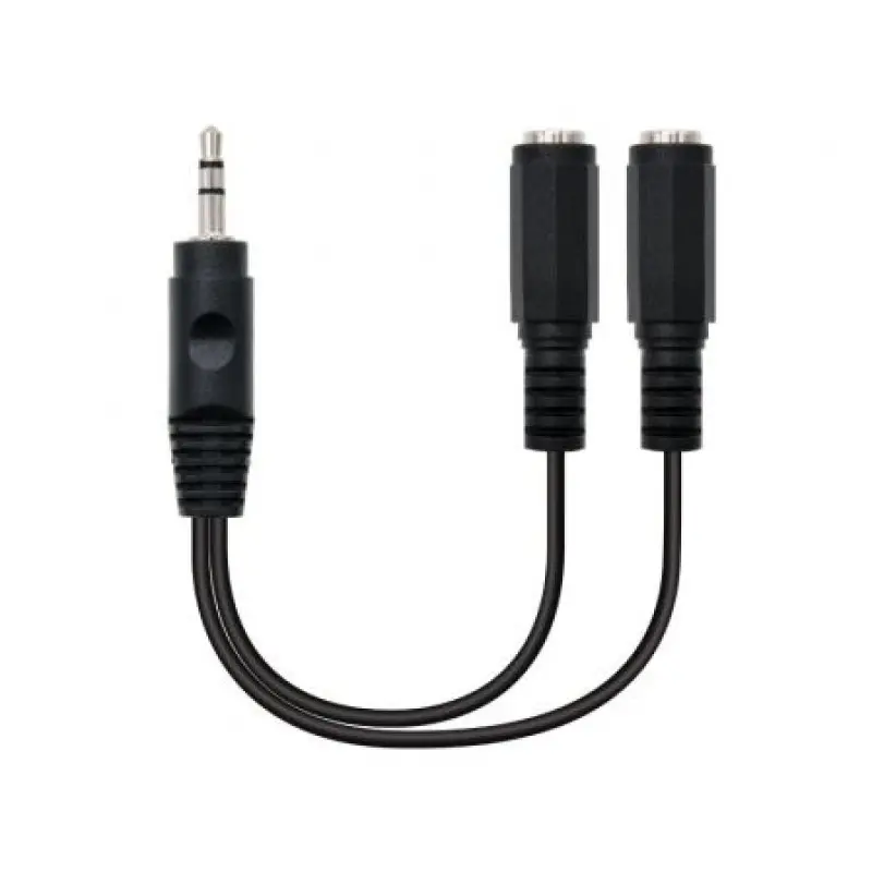 Cable Estéreo Nanocable 10.24.1200/ Jack 3.5 Macho - 2x Jack 3.5 Hembra/ 15cm/ Negro Cable Estéreo Nanocable 10.24.1200/ Jack 3.5 Macho - 2x Jack 3.5 Hembra/ 15cm/ Negro