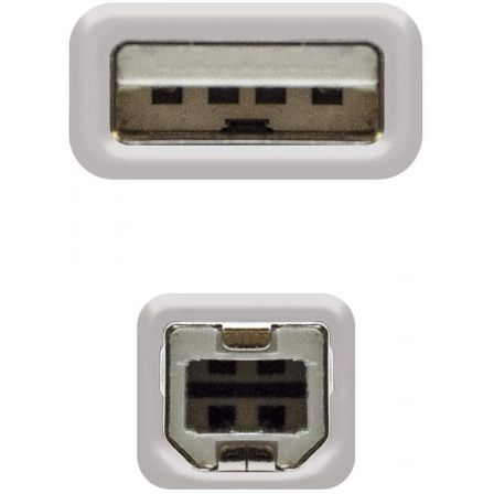 Cable USB 2.0 Impresora Nanocable 10.01.0103/ USB Tipo-B Macho - USB Macho/ 1.8m/ Beige Cable USB 2.0 Impresora Nanocable 10.01.0103/ USB Tipo-B Macho - USB Macho/ 1.8m/ Beige