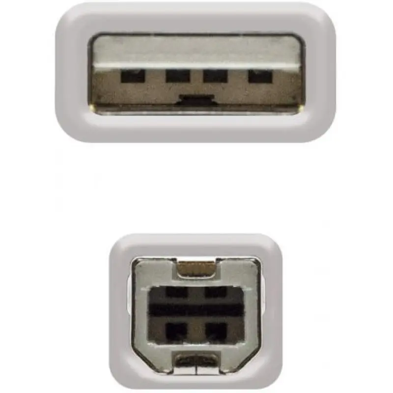 Cable USB 2.0 Impresora Nanocable 10.01.0103/ USB Tipo-B Macho - USB Macho/ 1.8m/ Beige Cable USB 2.0 Impresora Nanocable 10.01.0103/ USB Tipo-B Macho - USB Macho/ 1.8m/ Beige
