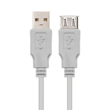 Cable Alargador USB 2.0 Nanocable 10.01.203/ USB Macho - USB Hembra/ 1.8m/ Beige Cable Alargador USB 2.0 Nanocable 10.01.203/ USB Macho - USB Hembra/ 1.8m/ Beige