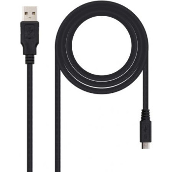 Cable USB 2.0 Nanocable 10.01.0503/ USB Macho - MicroUSB Macho/ 3m/ Negro Cable USB 2.0 Nanocable 10.01.0503/ USB Macho - MicroUSB Macho/ 3m/ Negro