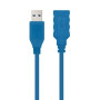 Cable Alargador USB 3.0 Nanocable 10.01.0901/ USB Macho - USB Hembra/ 1m/ Azul
