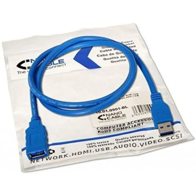 Cable Alargador USB 3.0 Nanocable 10.01.0902-BL/ USB Macho - USB Hembra/ 2m/ Azul Cable Alargador USB 3.0 Nanocable 10.01.0902-BL/ USB Macho - USB Hembra/ 2m/ Azul