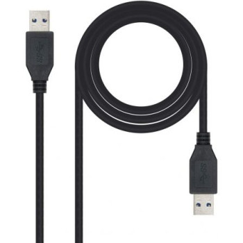 Cable USB 3.0 Nanocable 10.01.1002-BK/ USB Macho - USB Macho/ 2m/ Negro Cable USB 3.0 Nanocable 10.01.1002-BK/ USB Macho - USB Macho/ 2m/ Negro