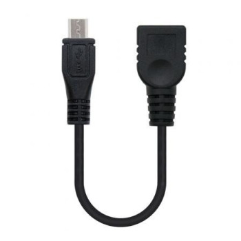 Cable USB 2.0 Nanocable 10.01.3500/ MicroUSB Macho - USB Hembra/ 15cm/ Negro Cable USB 2.0 Nanocable 10.01.3500/ MicroUSB Macho - USB Hembra/ 15cm/ Negro