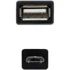 Cable USB 2.0 Nanocable 10.01.3500/ MicroUSB Macho - USB Hembra/ 15cm/ Negro