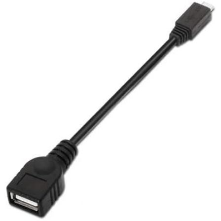 Cable USB 2.0 Nanocable 10.01.3500/ MicroUSB Macho - USB Hembra/ 15cm/ Negro Cable USB 2.0 Nanocable 10.01.3500/ MicroUSB Macho - USB Hembra/ 15cm/ Negro