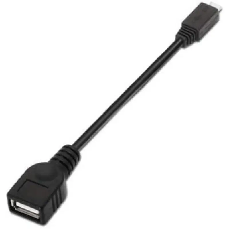 Cable USB 2.0 Nanocable 10.01.3500/ MicroUSB Macho - USB Hembra/ 15cm/ Negro Cable USB 2.0 Nanocable 10.01.3500/ MicroUSB Macho - USB Hembra/ 15cm/ Negro