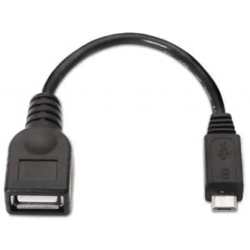 Cable USB 2.0 Nanocable 10.01.3500/ MicroUSB Macho - USB Hembra/ 15cm/ Negro Cable USB 2.0 Nanocable 10.01.3500/ MicroUSB Macho - USB Hembra/ 15cm/ Negro