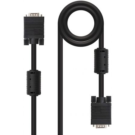 Cable SVGA Nanocable 10.15.0101/ VGA Macho - VGA Macho/ 1m/ Negro Cable SVGA Nanocable 10.15.0101/ VGA Macho - VGA Macho/ 1m/ Negro