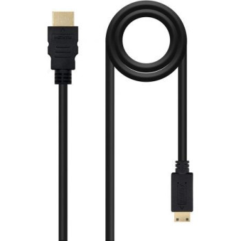 Cable HDMI Nanocable 10.15.0902/ HDMI Macho - Mini HDMI Macho/ 1.8m/ Negro Cable HDMI Nanocable 10.15.0902/ HDMI Macho - Mini HDMI Macho/ 1.8m/ Negro