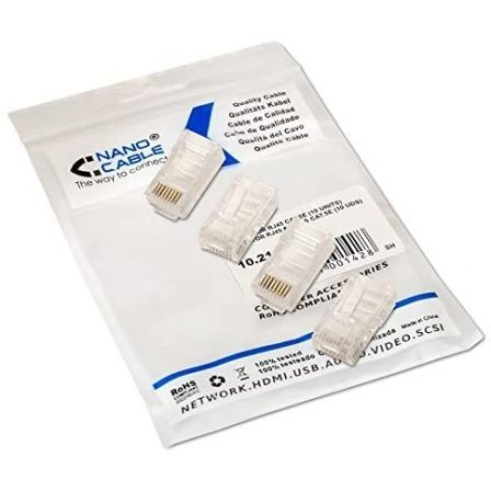 Conector RJ45 Nanocable 10.21.0101/ Cat.5e/ 10 uds Conector RJ45 Nanocable 10.21.0101/ Cat.5e/ 10 uds